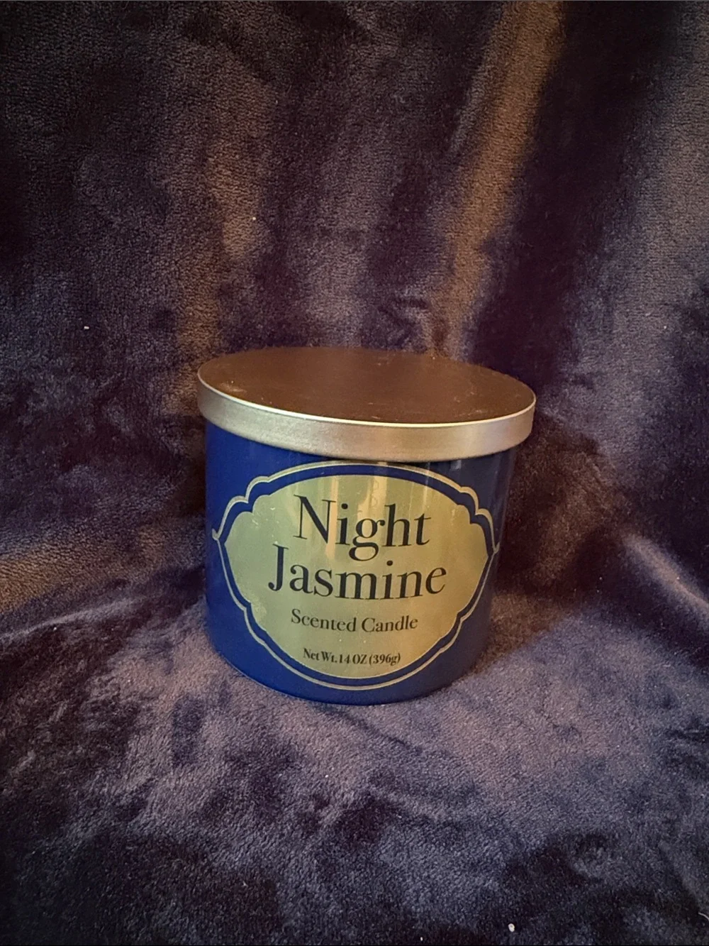 Night Jasmine Scented Candle - Blue